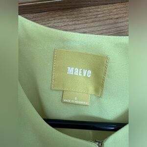 Maeve by Anthropologie chartreuse hi-low tank top blouse, size 8, EUC